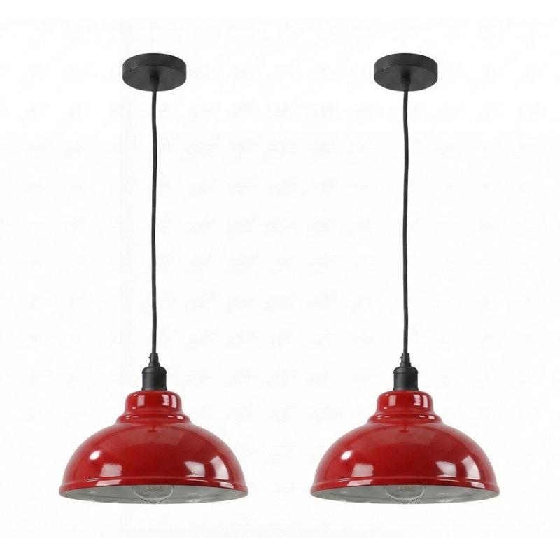 1 - Light Dome Pendant, Red