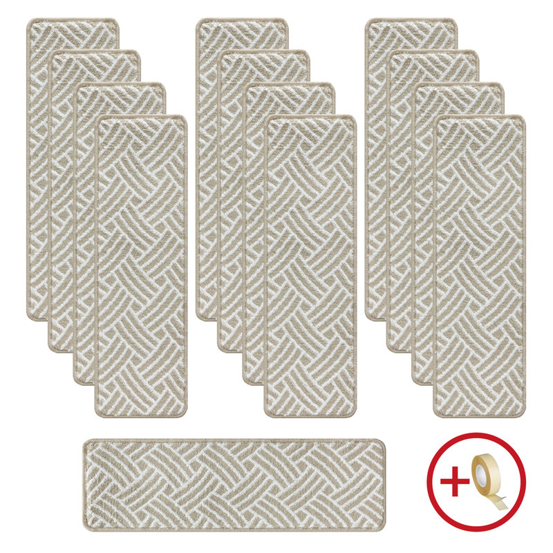 Tapis d'escalier 9 x 28 po antidérapants (ensemble de 13)
