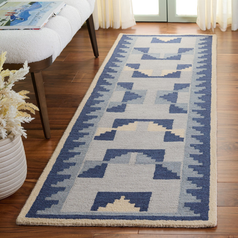 Kenya Hand Tufted Wool Abstract Indoor Rug, Runner 2'3" x 8'