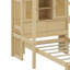 Lit mezzanine simple au-dessus de simple avec bureau intégré, escalier, compartiments de rangement et tablettes-289838389
