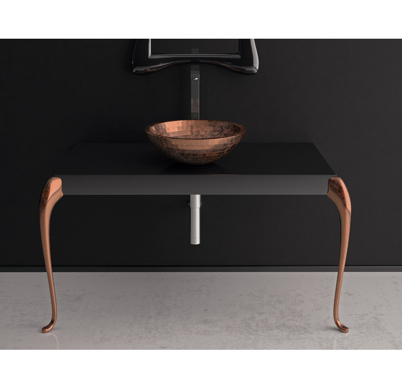 Lavabo de salle de bain vasque circulaire, Cuivre