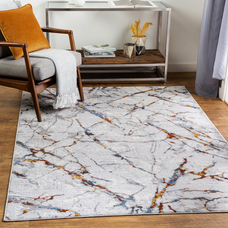 Tapis orange brûlé Eyer, Rectangle 8 pi 10 po x 12 pi
