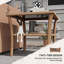 Table d'appoint d'extérieur en rotin avec tablette de rangement-1644623976