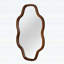 Miroir décoratif irrégulier en forme de nuage en bois massif, décor rustique pour salle de bain et salon