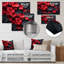 Rendez-vous romantique rouge et noir hortensia II - art mural hortensia-1544093569-1544093574