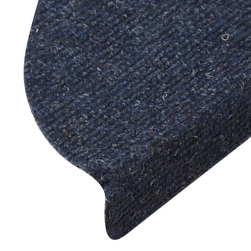 Jalesa Stair Tread, Blue, Half-Round 22.5cm x 65cm