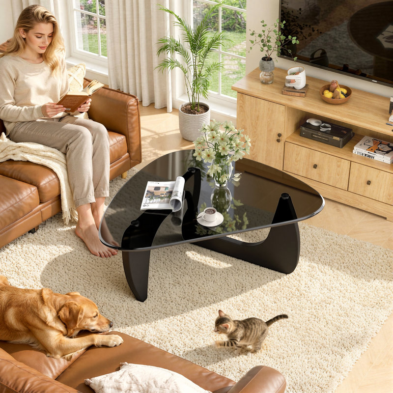 Glass Top, Black, Black