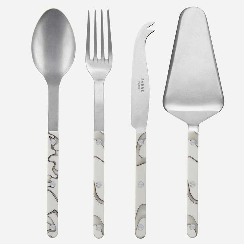 Bistrot Vintage Dune 4 - Piece Hostess Set, Ivory