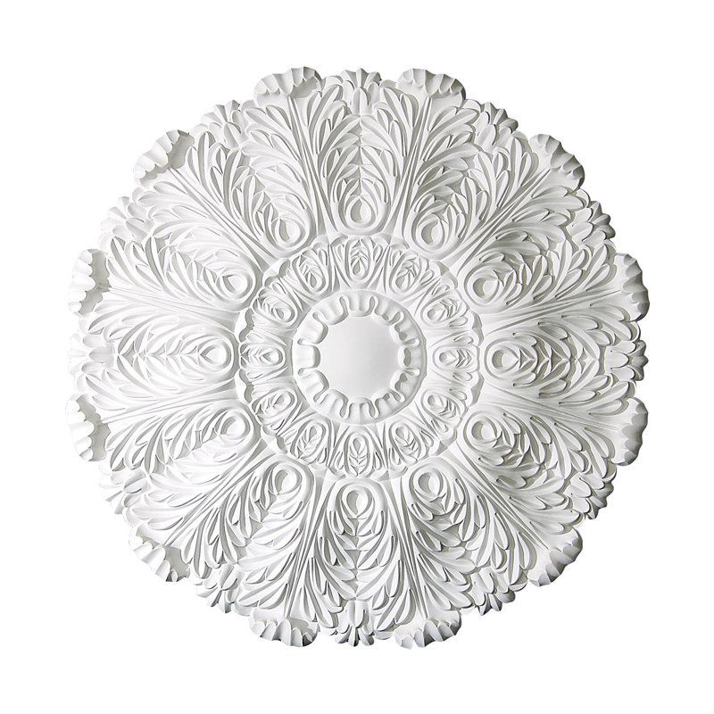 Primed White Polyurethane Decorative Ceiling Medallion 31.5 Inch