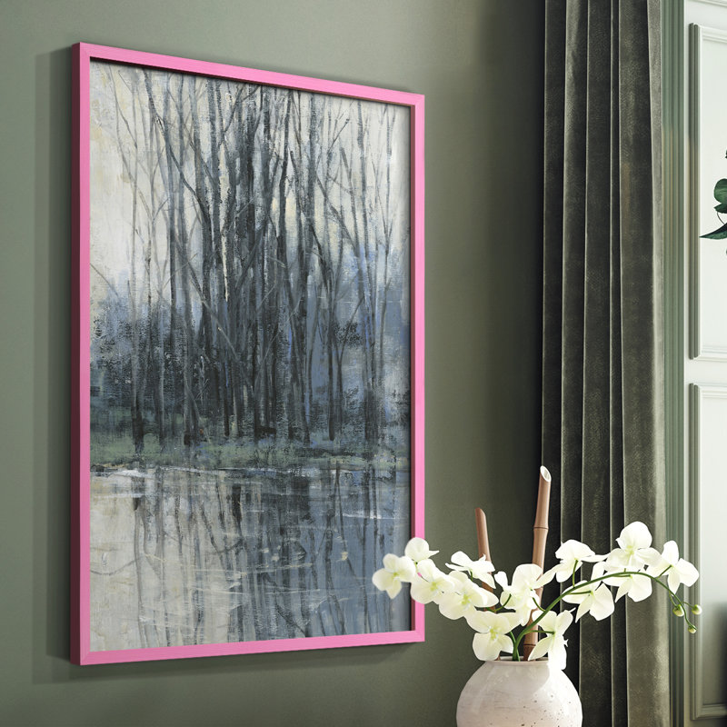 Épreuve encadrée matinale II - bois massif, Rose, H 10 po x l 8 po
