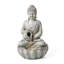 Fontaine d'extérieur 20,5 "en forme de Bouddha en béton en polyrésine avec pompe et lumière DEL (KD)
