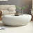 " fibreglass elliptical coffee table | vintage matte rocks design | irregular centre table | no assembly required
