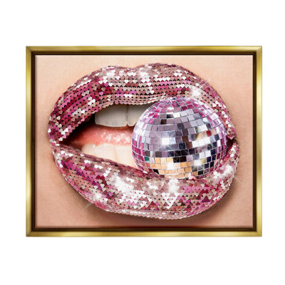 «Sparkle Lips & Disco Ball Floater Frame» par Ziwei Li sur