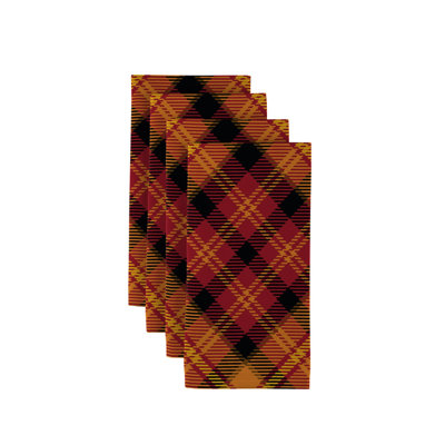 Polyester Plaid Square Napkin