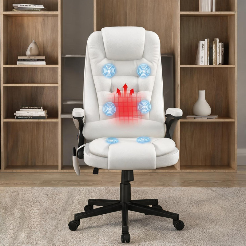 Fauteuil de direction chauffant Crisp White