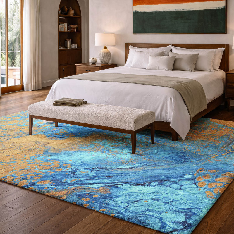 Premium Machine Washable Dream Shag ADS53 Abstract Rug, 10' x 14'