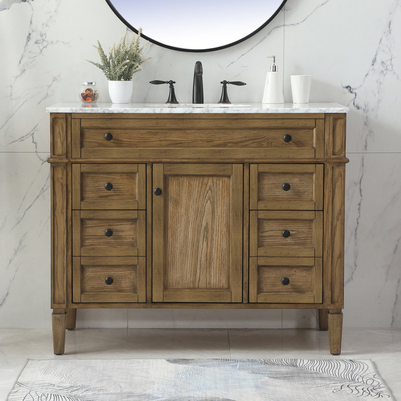 Ensemble de meuble-lavabo simple 42 po Rivers, Bois flottant