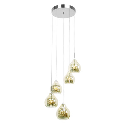 Navarro 5 - Light Silver Cluster Pendant