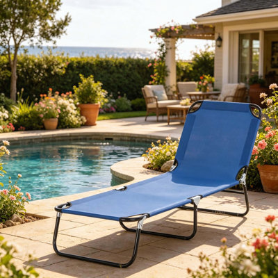 Chaise de bronzage Sun avec tissu Oxford respirant