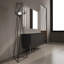 Armoire de salle de bain moderne en chêne foncé avec amplement de rangement et meuble-lavabo 60 po