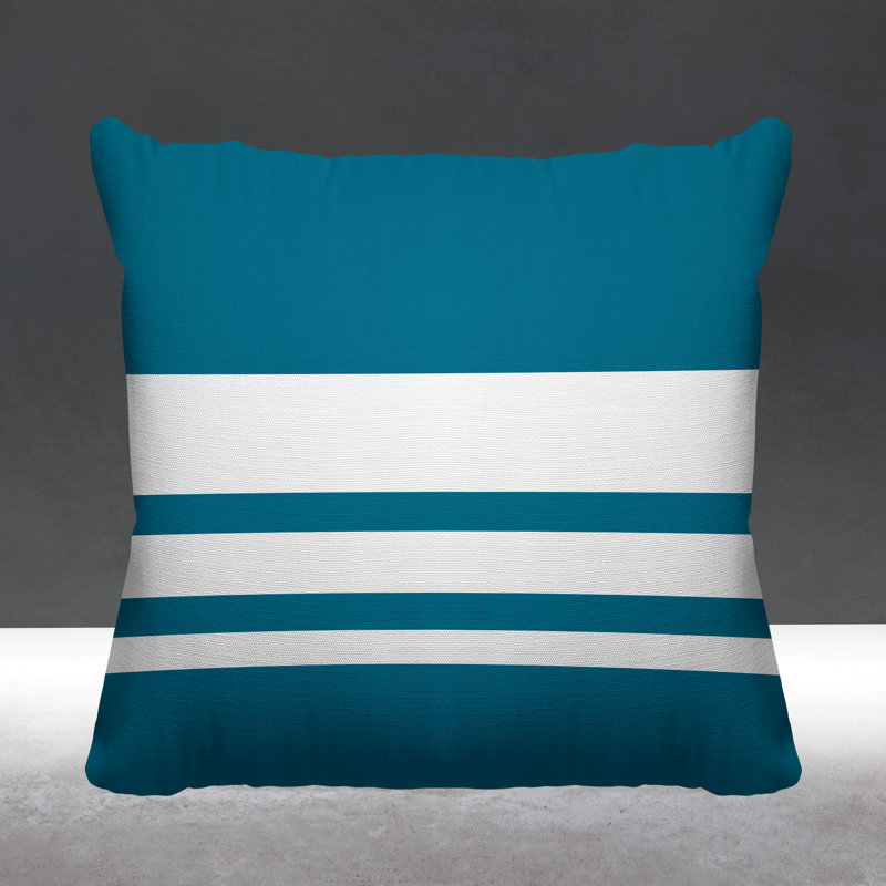 Coussin décoratif intérieur / extérieur Arundel, L 15 po x H 15 po, Turquoise