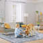 Tapis de couloir 2 x 6 - Tapis lavable à la machine, à poils courts, antidérapant, motif floral Boho pour le salon, la chambre à coucher, la salle de lavage, la cuisine, gris-2004535563