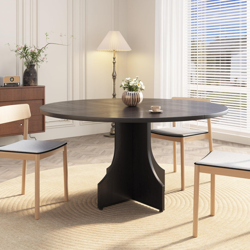 Table de salle à manger moderne pour 4 à 6 personnes, Noir