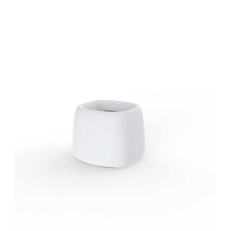 Organic Resin Pot Planter, White, 23.25" H x 28.75" W x 26" D
