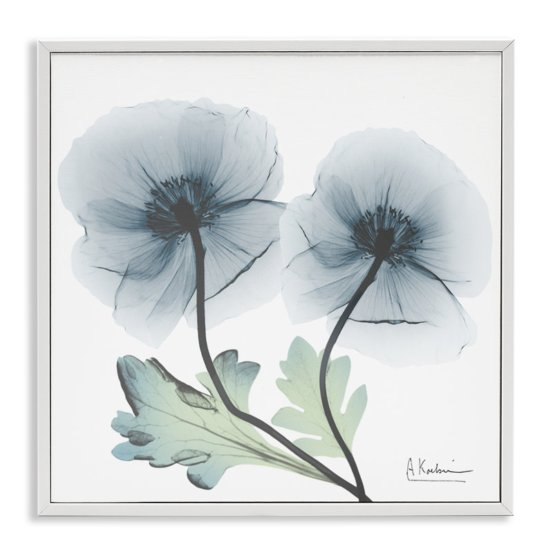 Sapphire Florals Duo, estampe numérique, conception par Albert Koetsier, H 24 po x l 24 po