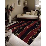 Larksville Black/Red Area Rug
