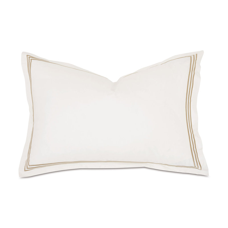 Tessa Cotton Sham Set, Ivory/Bisque, Queen, Multi-stripe