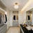 Jonny 1- Light Dimmable Ribbed Gold Semi Flush Mount-872543619