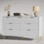 Commode 7 tiroirs pour chambre à coucher l 47 po Mordern, commode blanche cannelée pour le salon-1398714556