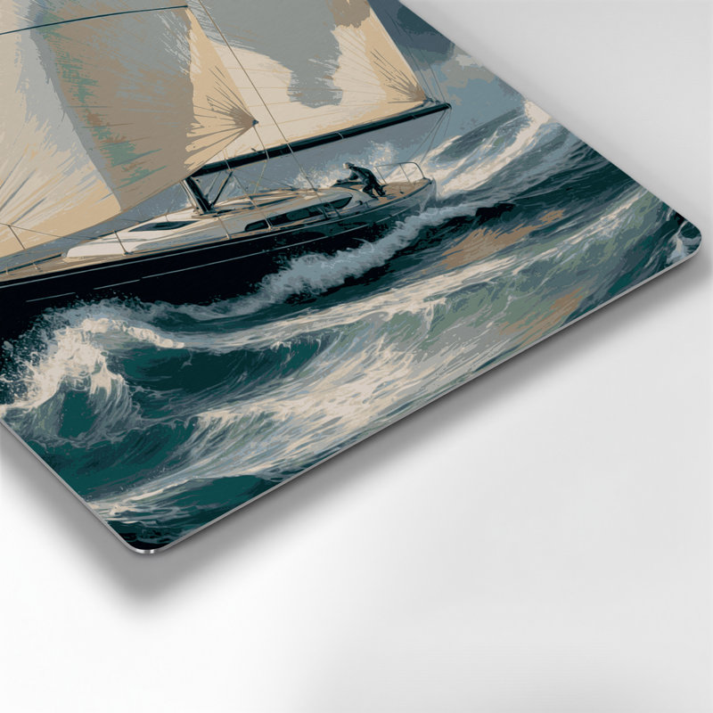 Sports nautiques, art mural gris en métal, H 144 po x l 144 po x P 0,05 po