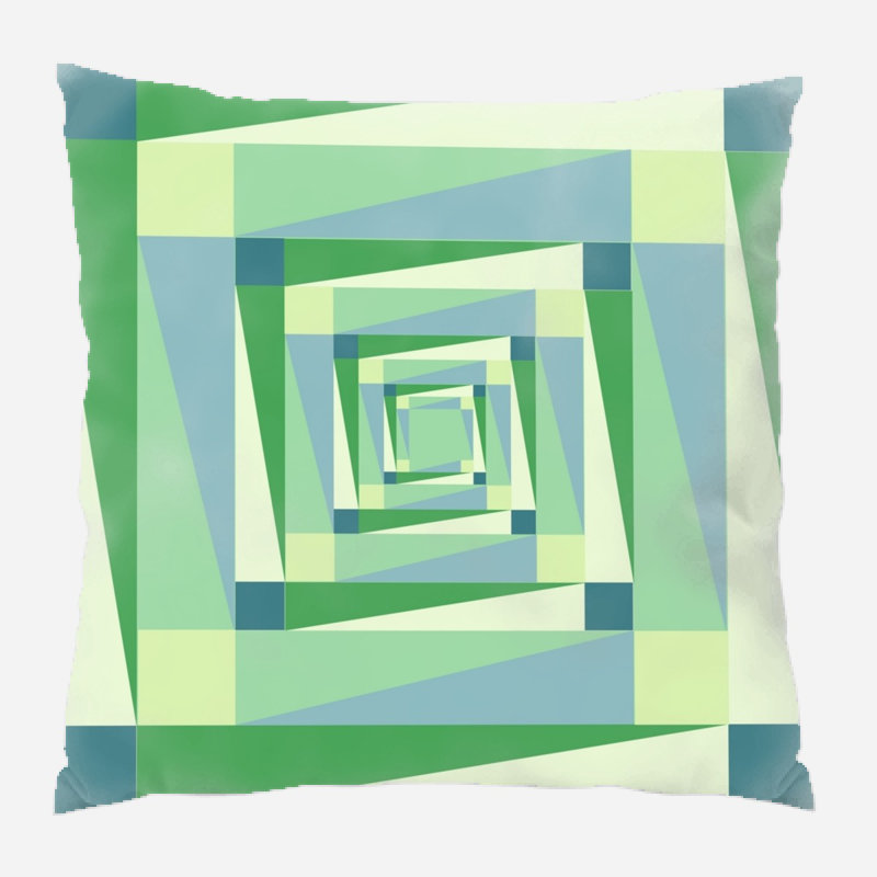 Geometric Microsuede Reversible Throw Pillow