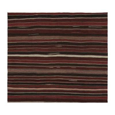 Hand Woven Kilim Wool Striped Area Rug