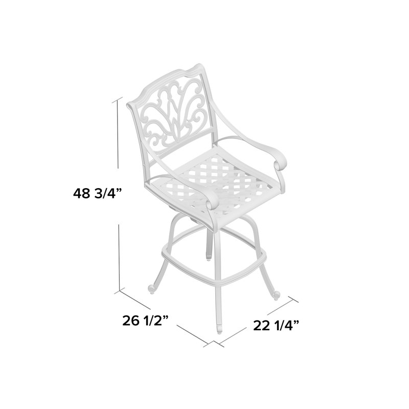 Racette Aluminum Outdoor Stool