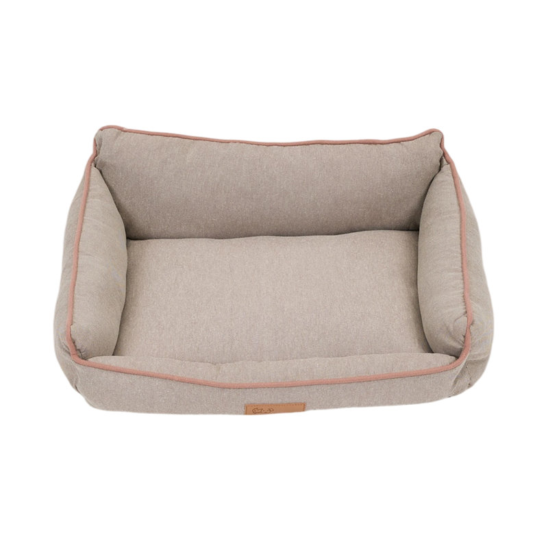 Cotton Pet Bed, Beige, Medium (18cm H x 70cm W x 50cm D)