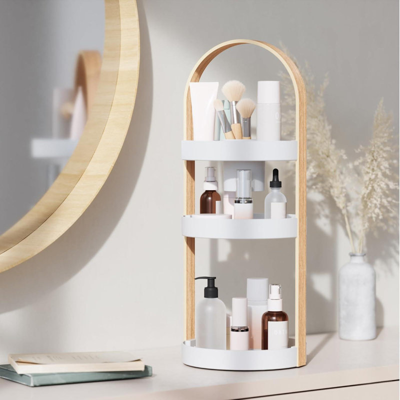 Organisateur de cosmétiques, blanc naturel