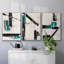 «Geometric Notes I», reproduction encadrée sur toile 3 pièces-91887744-91887745