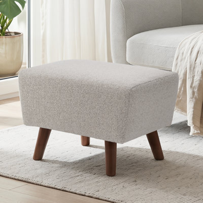 Kaya 24'' Modern Upholstered Ottoman Boucle