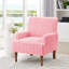 Chaises d'appoint confortables, chaise rose moderne en velours côtelé pour la maison