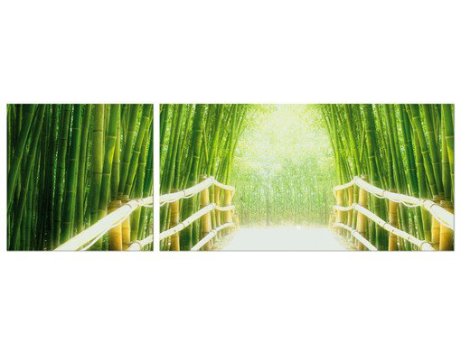 3-tlg. Leinwandbilder-Set Bamboo Way