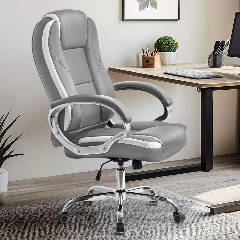 Fauteuil de direction ergonomique à haut dossier Nickoli, Gris