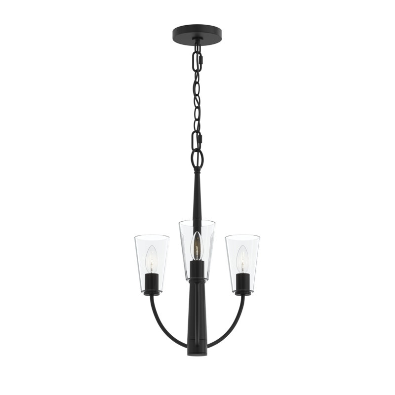 Lustre à six lumières Jheni, Noir mat