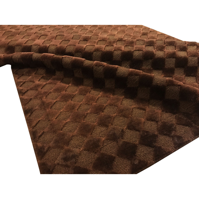 Tapis brun de haute qualité noué à la main