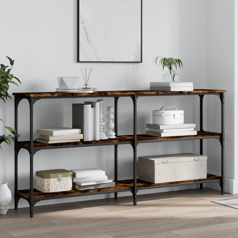 Console Table, Smoked Oak, 75cm H x 150cm W x 29cm D
