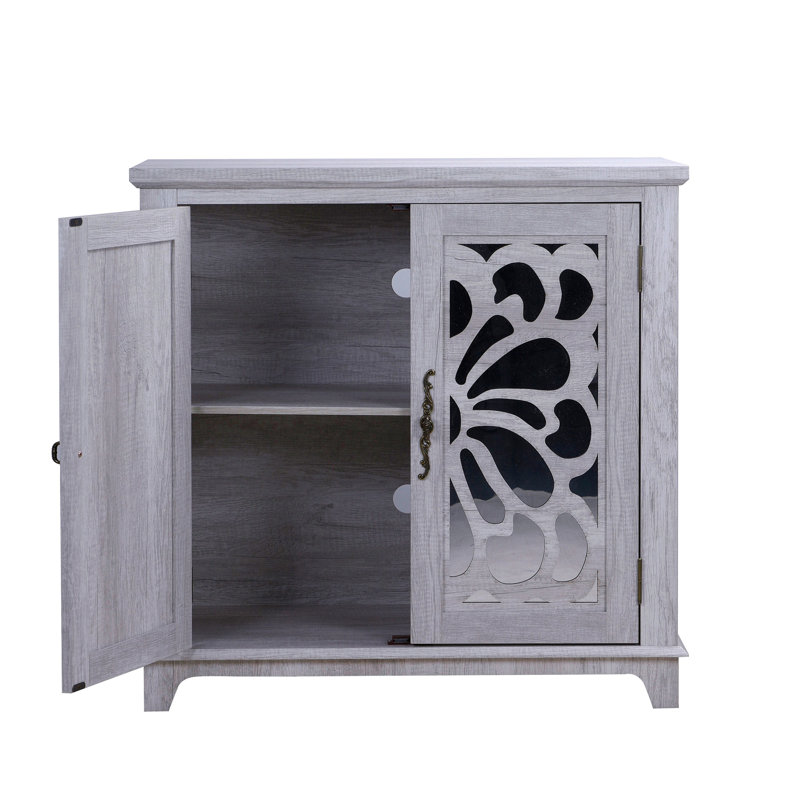 34.37 " W Sideboard, Light Grey