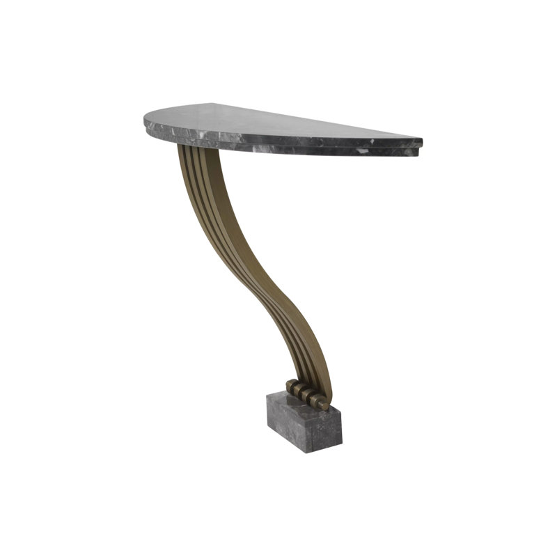 Renaissance 39'' W Console Table, Brass, Gray