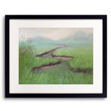 Mist Over The Marsh Print by Dina Gardner